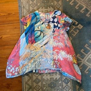 Johnny Was Blouse 100% Silk